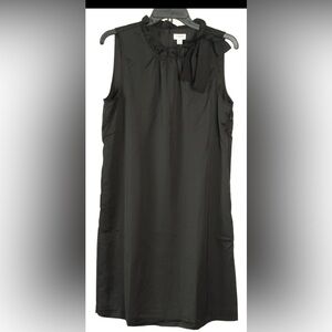 J. Crew Dress Women’s 8 Black Shift Sleeveless Pockets Bow Lined
